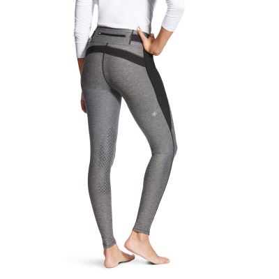 Ariat English: Freja Knee Patch Grip Leggings Mujer - Gris Oscuro (AXBGY4189)